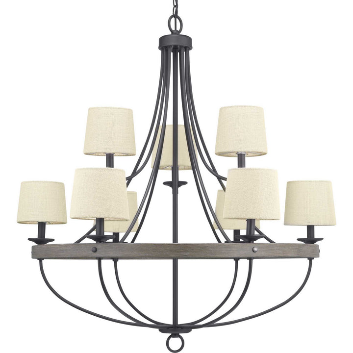 Progress Canada - P400159-143 - Nine Light Chandelier - Gulliver - Graphite