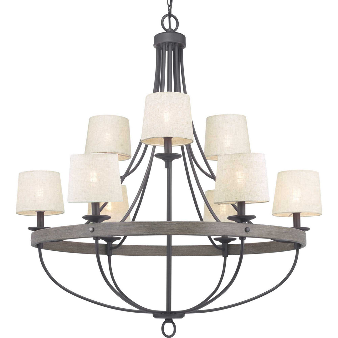 Progress Canada - P400159-143 - Nine Light Chandelier - Gulliver - Graphite