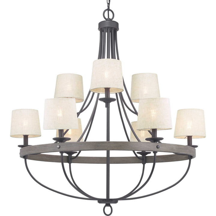 Progress Canada - P400159-143 - Nine Light Chandelier - Gulliver - Graphite