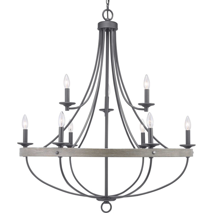 Progress Canada - P400159-143 - Nine Light Chandelier - Gulliver - Graphite