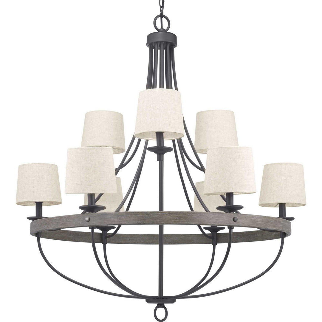 Progress Canada - P400159-143 - Nine Light Chandelier - Gulliver - Graphite