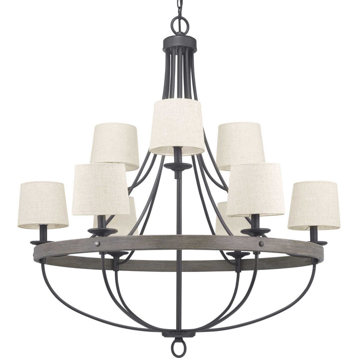 Progress Canada - P400159-143 - Nine Light Chandelier - Gulliver - Graphite