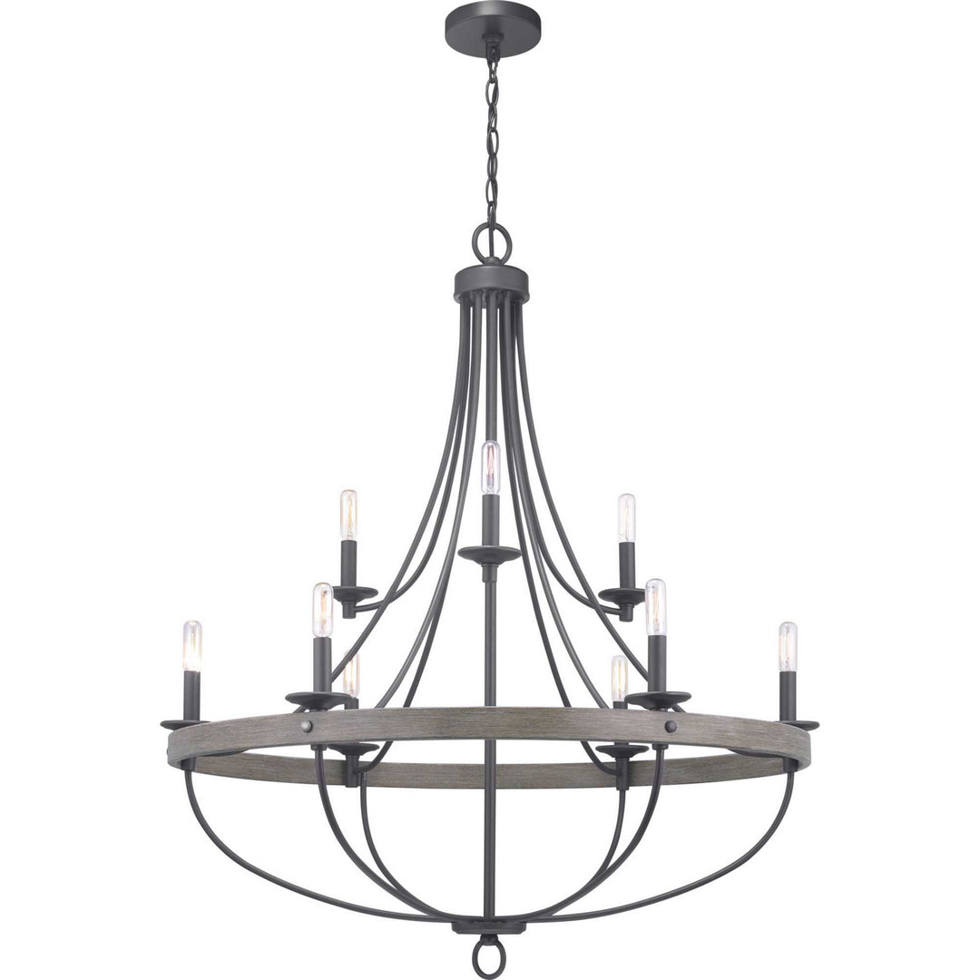 Progress Canada - P400159-143 - Nine Light Chandelier - Gulliver - Graphite