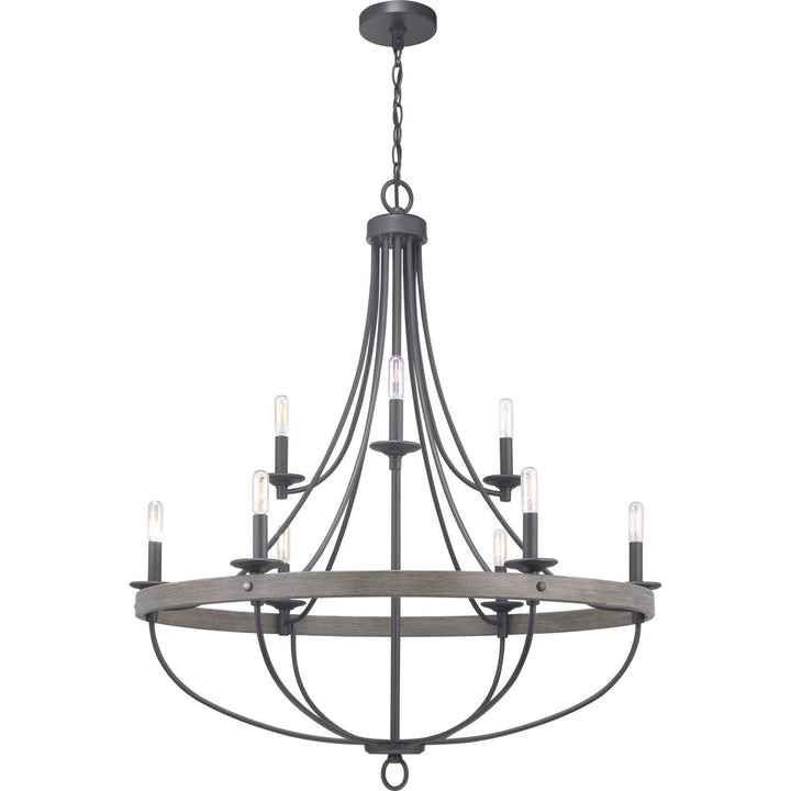 Progress Canada - P400159-143 - Nine Light Chandelier - Gulliver - Graphite