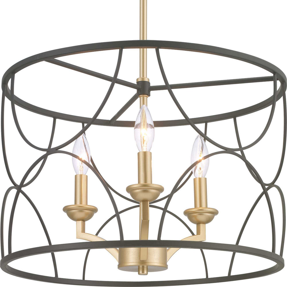 Progress Canada - P400177-031 - Three Light Chandelier - Landree - Black