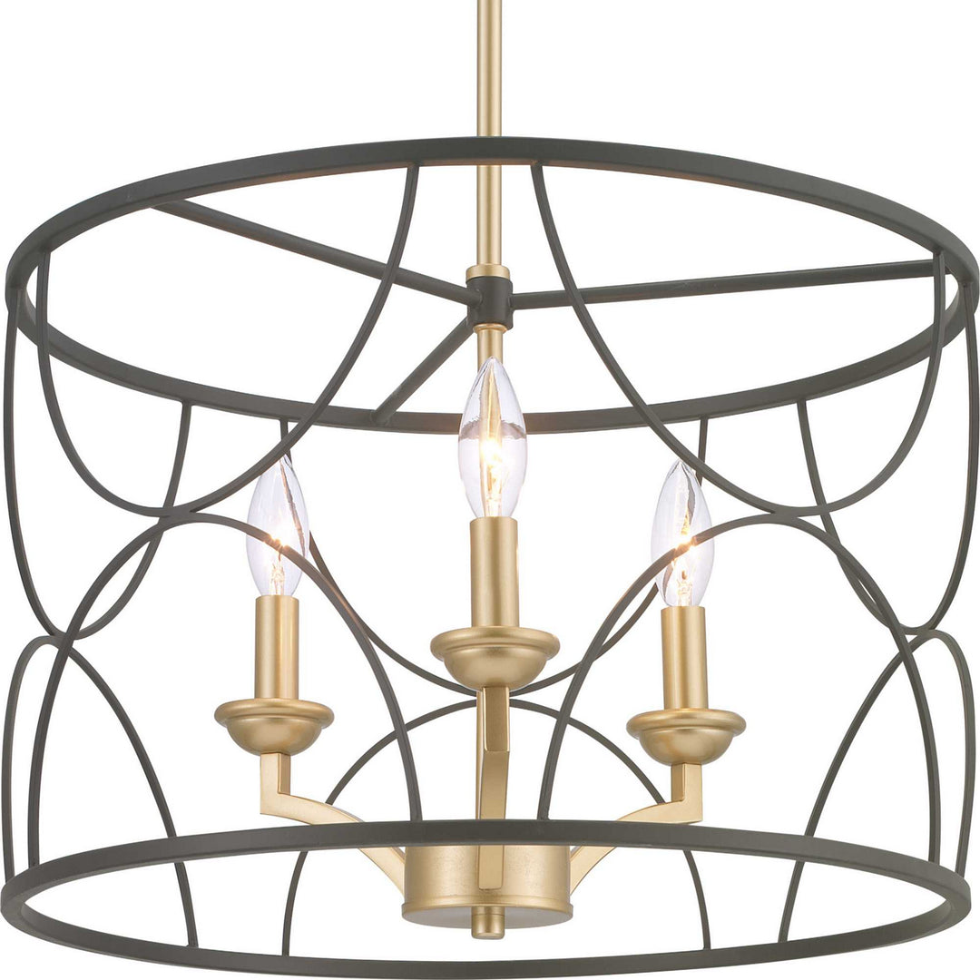 Progress Canada - P400177-031 - Three Light Chandelier - Landree - Black