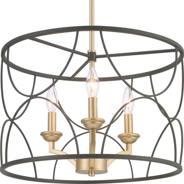 Progress Canada - P400177-031 - Three Light Chandelier - Landree - Black