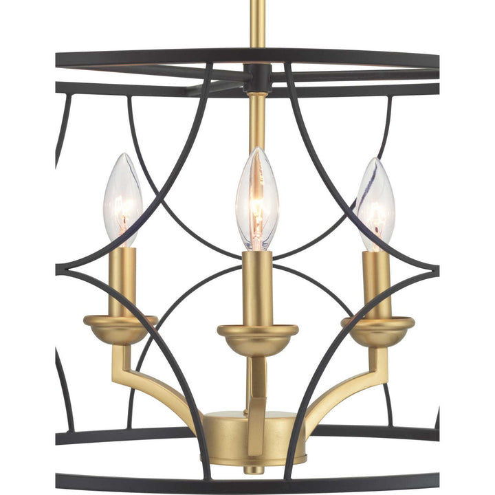 Progress Canada - P400177-031 - Three Light Chandelier - Landree - Black