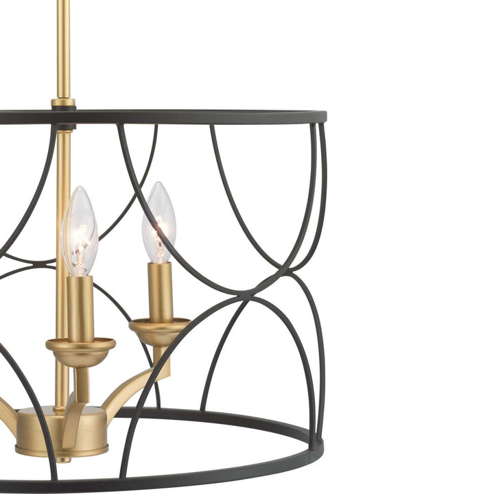 Progress Canada - P400177-031 - Three Light Chandelier - Landree - Black