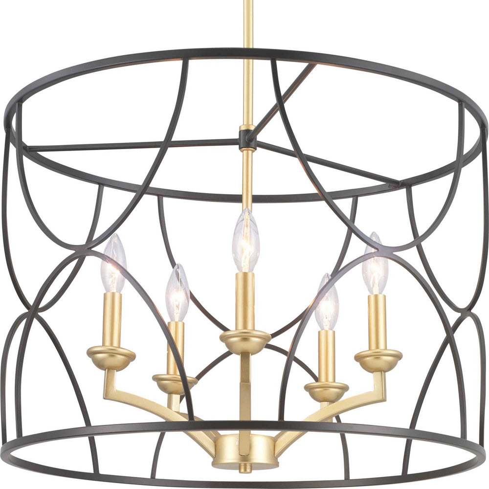 Progress Canada - P400178-031 - Five Light Chandelier - Landree - Black