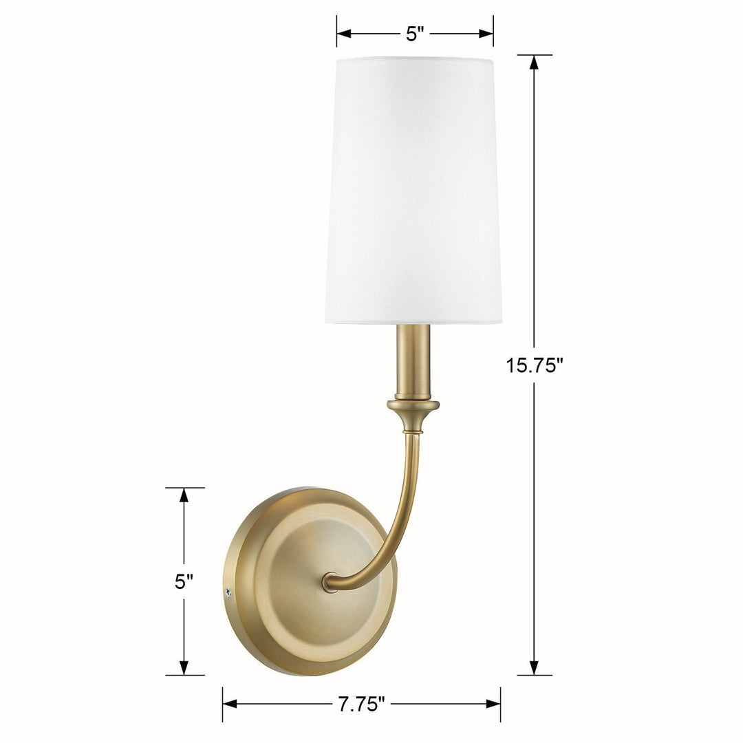 Crystorama - 2241-VG - One Light Wall Sconce - Sylvan - Vibrant Gold