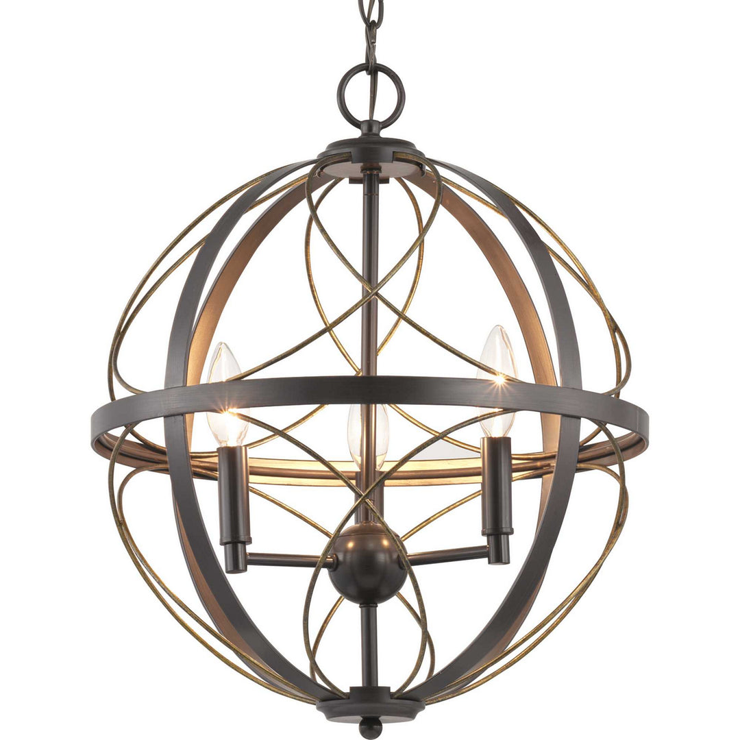 Progress Canada - P500068-020 - Three Light Pendant - Brandywine - Antique Bronze