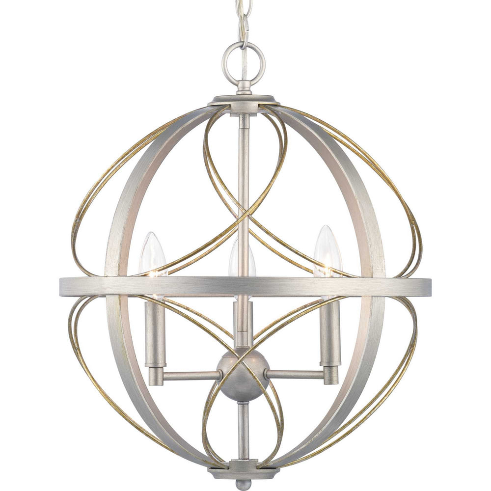 Progress Canada - P500068-134 - Three Light Pendant - Brandywine - Silver Ridge