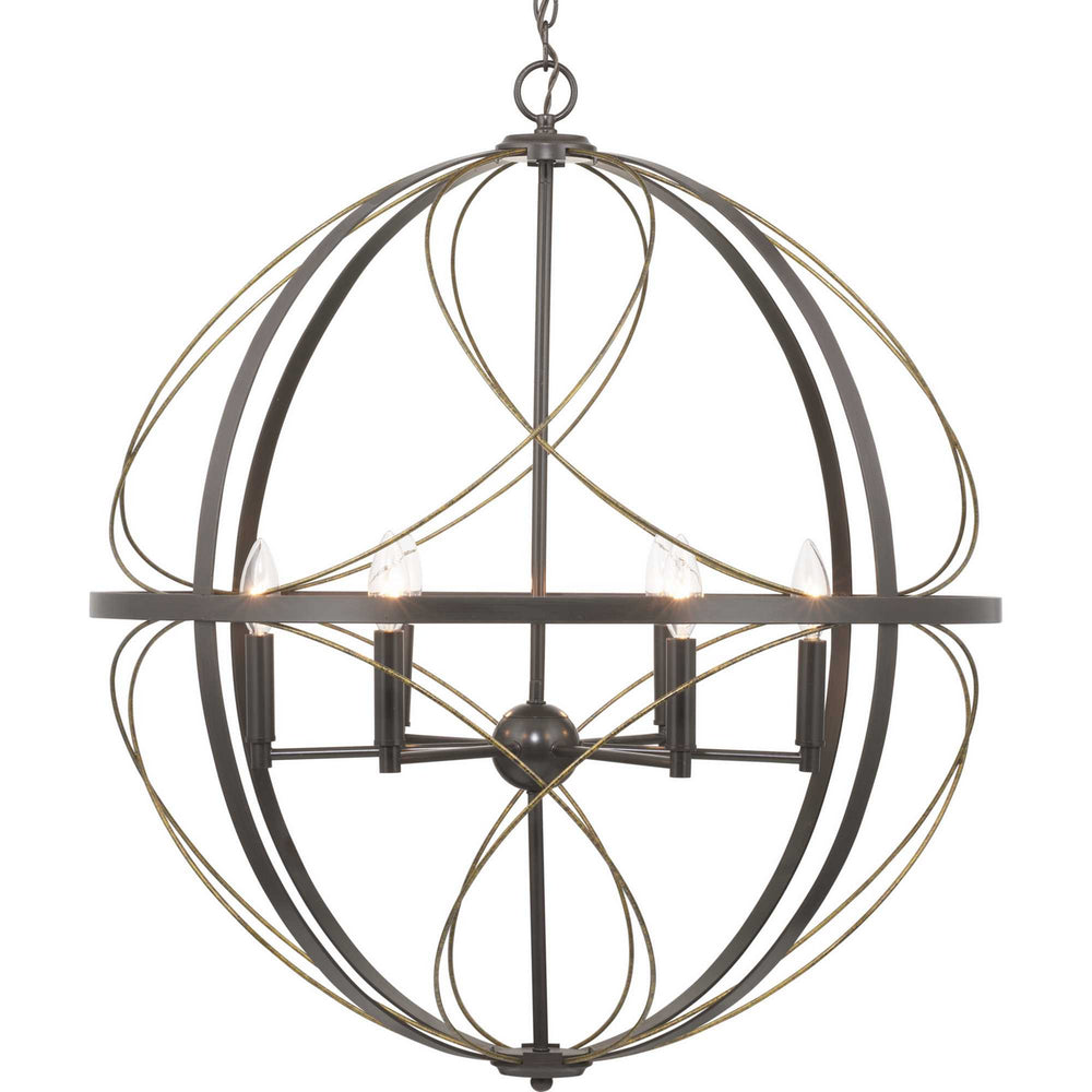 Progress Canada - P500069-020 - Six Light Pendant - Brandywine - Antique Bronze
