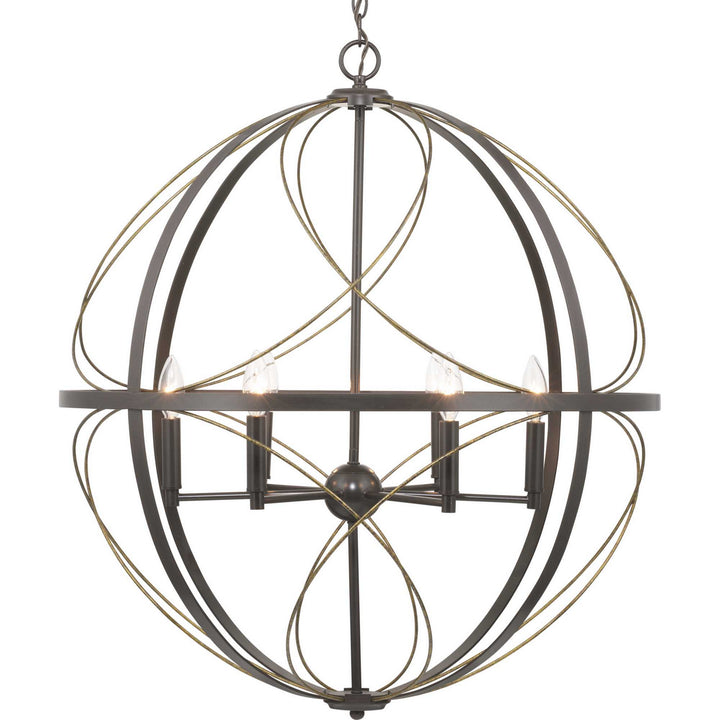 Progress Canada - P500069-020 - Six Light Pendant - Brandywine - Antique Bronze