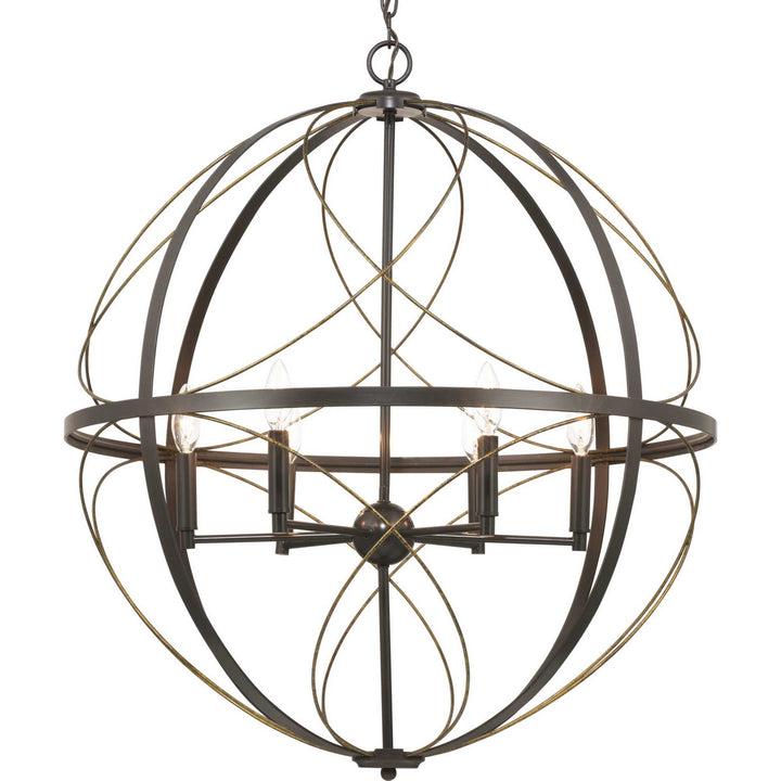 Progress Canada - P500069-020 - Six Light Pendant - Brandywine - Antique Bronze