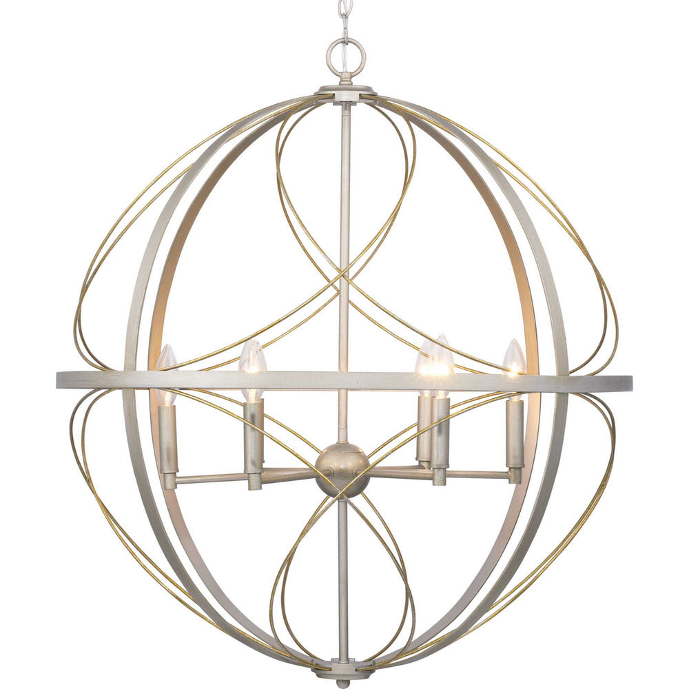 Progress Canada - P500069-134 - Six Light Pendant - Brandywine - Silver Ridge
