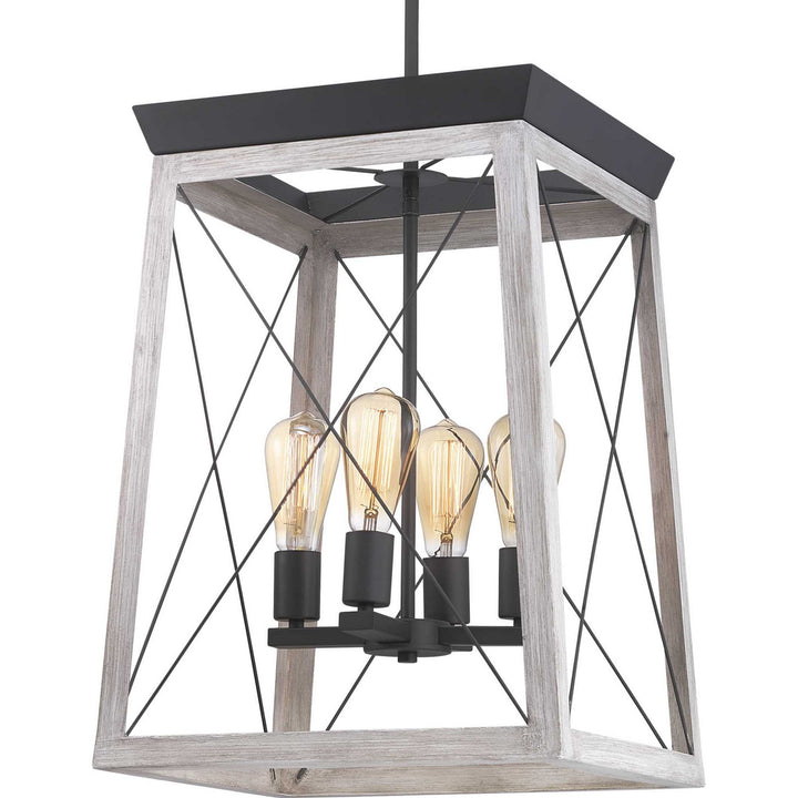 Progress Canada - P500178-143 - Four Light Foyer Pendant - Briarwood - Graphite