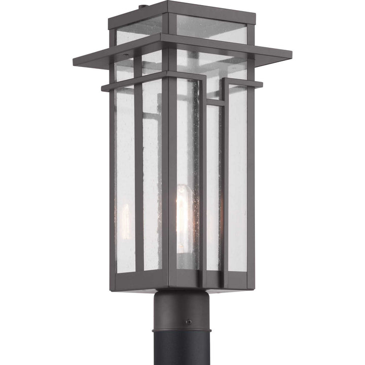 Boxwood One Light Post Lantern in Antique Bronze - available from The Lighting Shoppe, trusted by Canadian homeowners