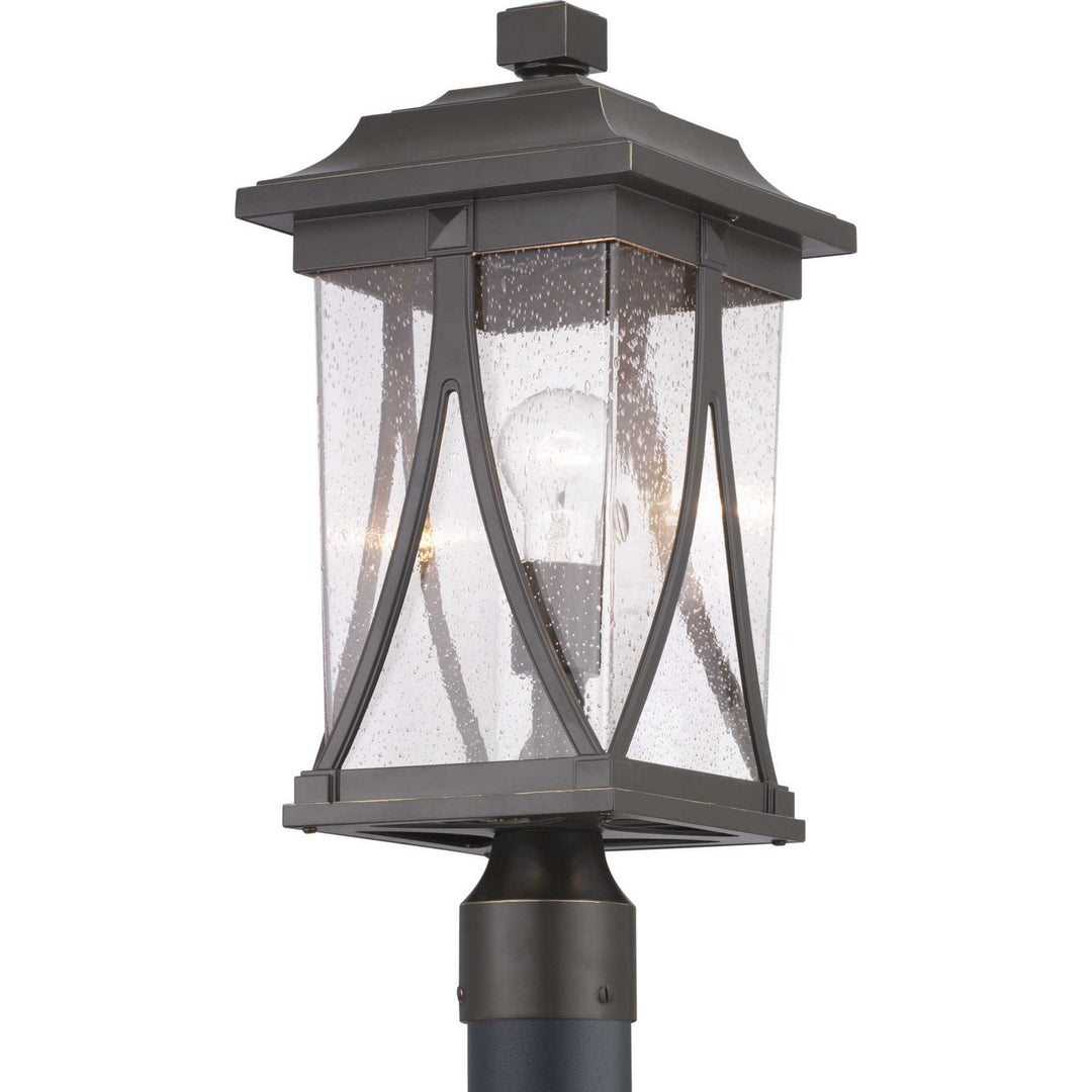 Abbott One Light Post Lantern in Antique Bronze - available from The Lighting Shoppe, trusted by Canadian homeowners