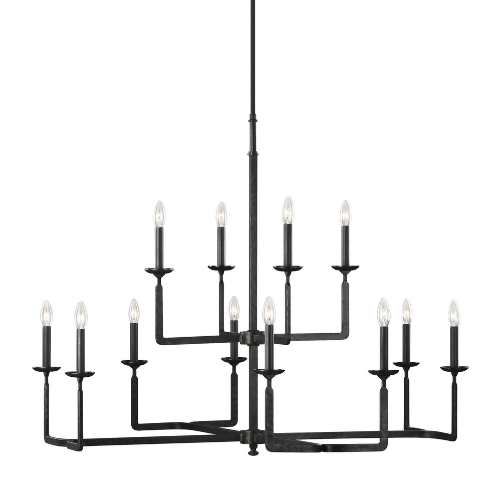 Generation Lighting Canada - F3290/12AI - 12 Light Chandelier - Ansley - Aged Iron
