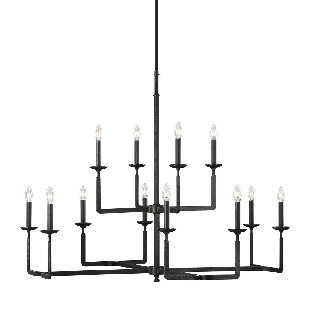Generation Lighting Canada - F3290/12AI - 12 Light Chandelier - Ansley - Aged Iron