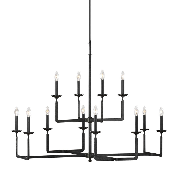 Generation Lighting Canada - F3290/12AI - 12 Light Chandelier - Ansley - Aged Iron