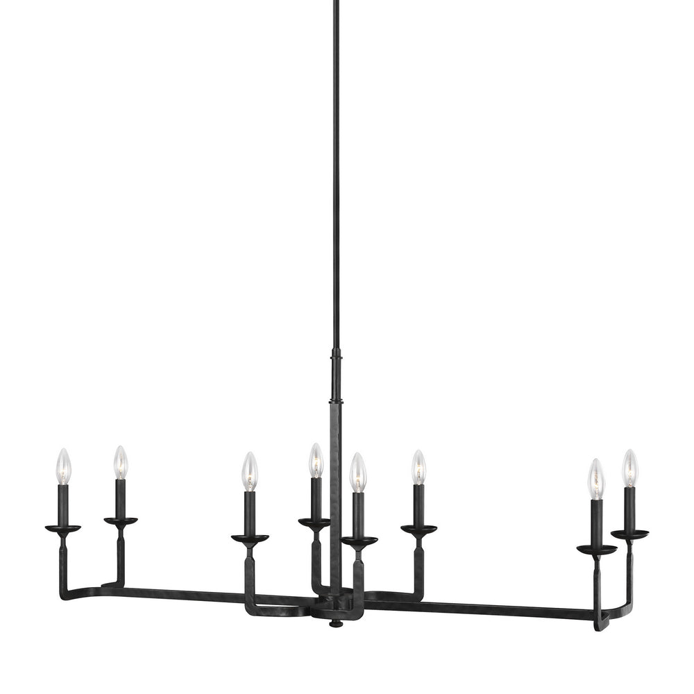 Generation Lighting Canada - F3292/8AI - Eight Light Linear Chandelier - Ansley - Aged Iron