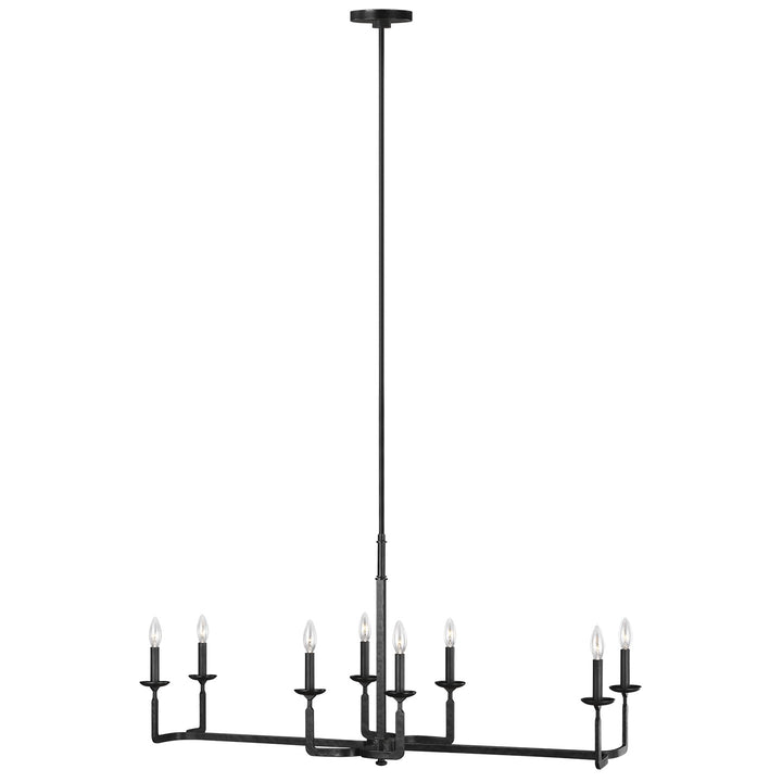 Generation Lighting Canada - F3292/8AI - Eight Light Linear Chandelier - Ansley - Aged Iron