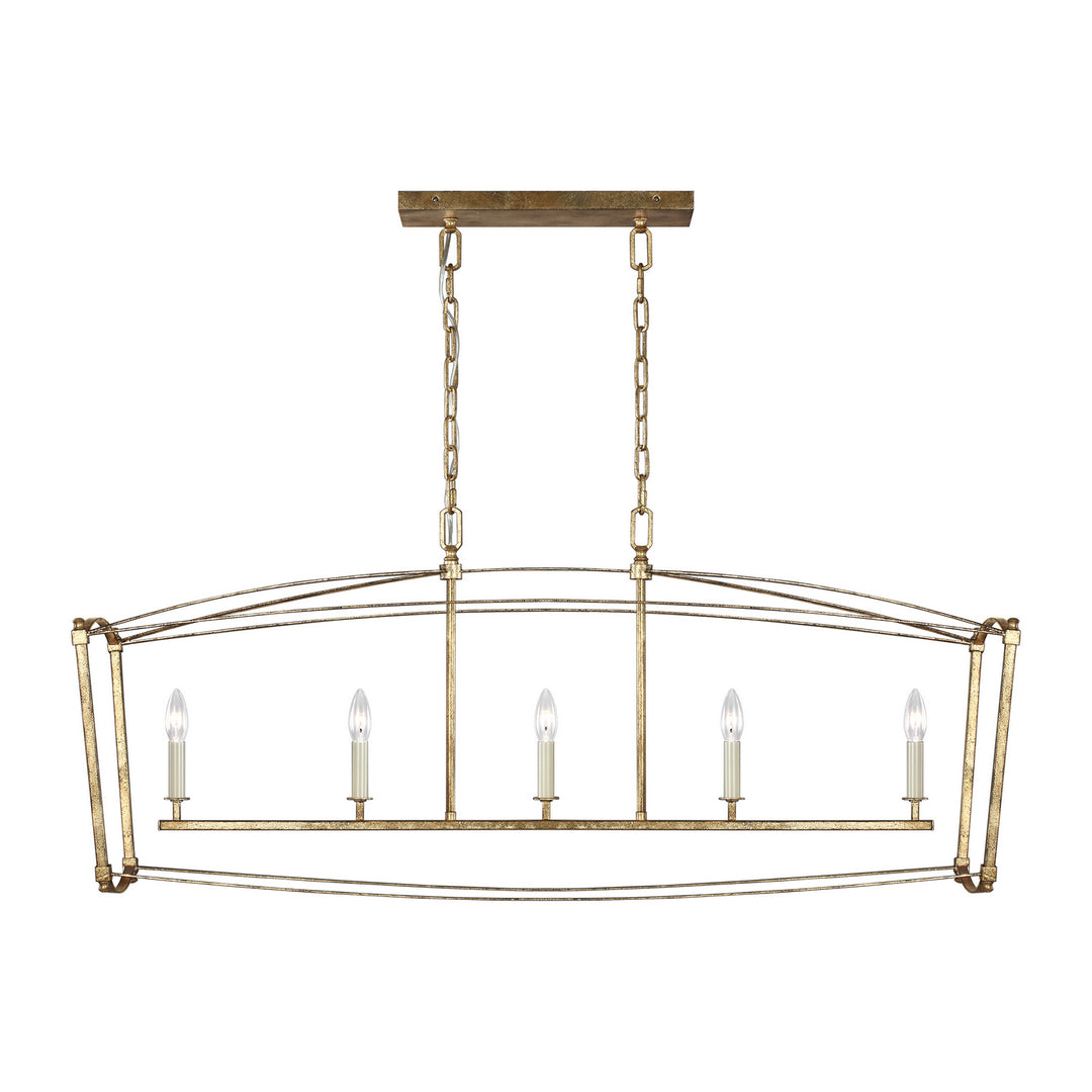 Visual Comfort Studio Canada - F3326/5ADB - Five Light Linear Chandelier - Thayer - Antique Gild