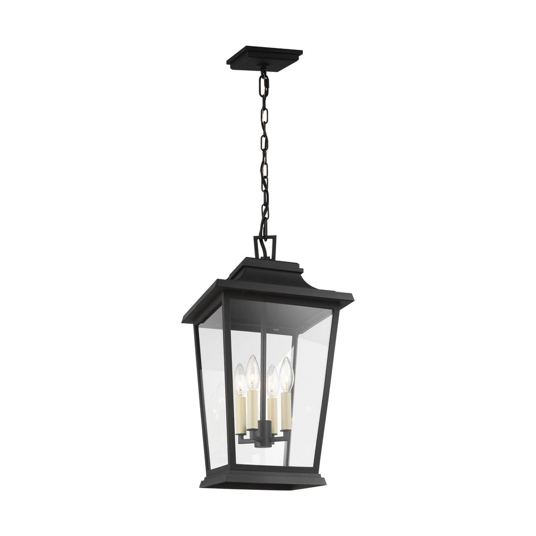 Warren Four Light Lantern in Textured Black - available from The Lighting Shoppe, trusted by Canadian homeowners