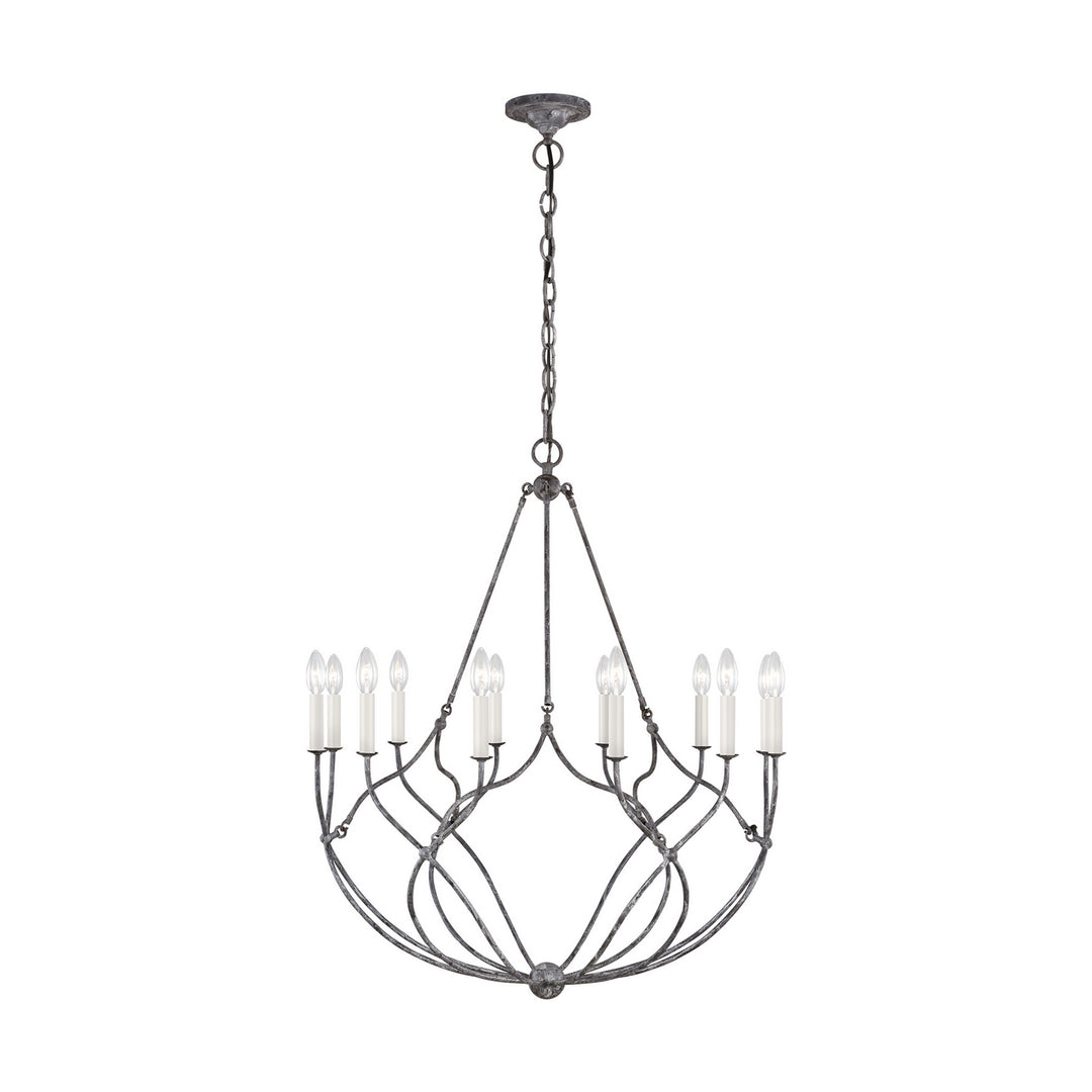Richmond 12 Light Chandelier in Weathered Galvanized - available from The Lighting Shoppe, trusted by Canadian homeowners