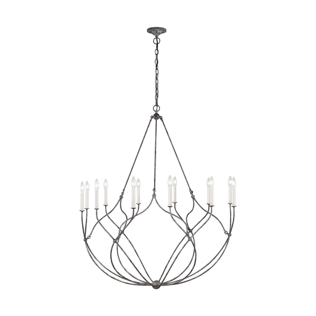 Richmond 12 Light Chandelier in Weathered Galvanized - available from The Lighting Shoppe, trusted by Canadian homeowners