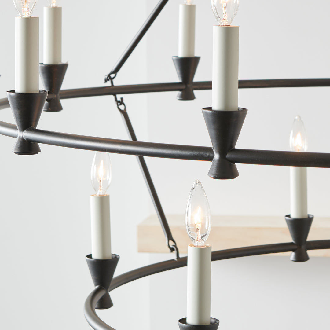 Visual Comfort Studio Canada - CC11818AI - 18 Light Chandelier - Keystone - Aged Iron