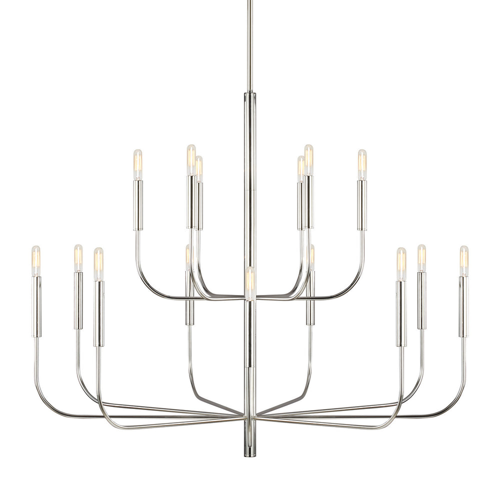 Visual Comfort Studio Canada - EC10015PN - 15 Light Chandelier - Brianna - Polished Nickel