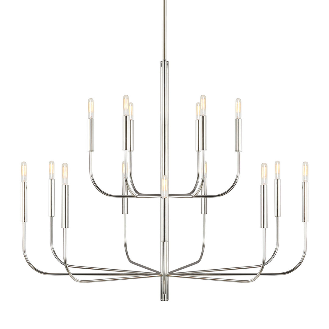 Visual Comfort Studio Canada - EC10015PN - 15 Light Chandelier - Brianna - Polished Nickel
