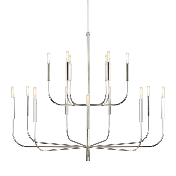 Visual Comfort Studio Canada - EC10015PN - 15 Light Chandelier - Brianna - Polished Nickel