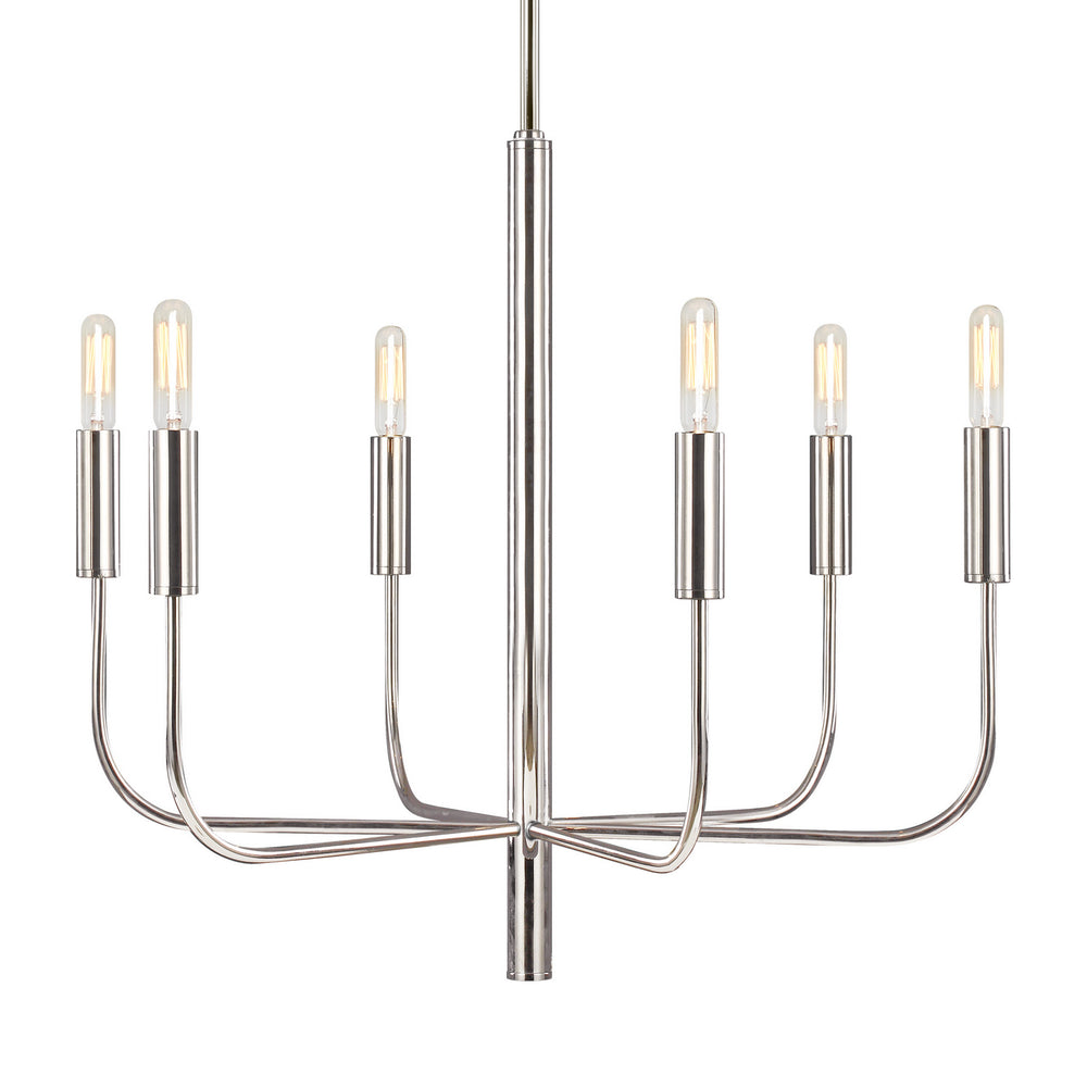 Visual Comfort Studio Canada - EC1006PN - Six Light Chandelier - Brianna - Polished Nickel
