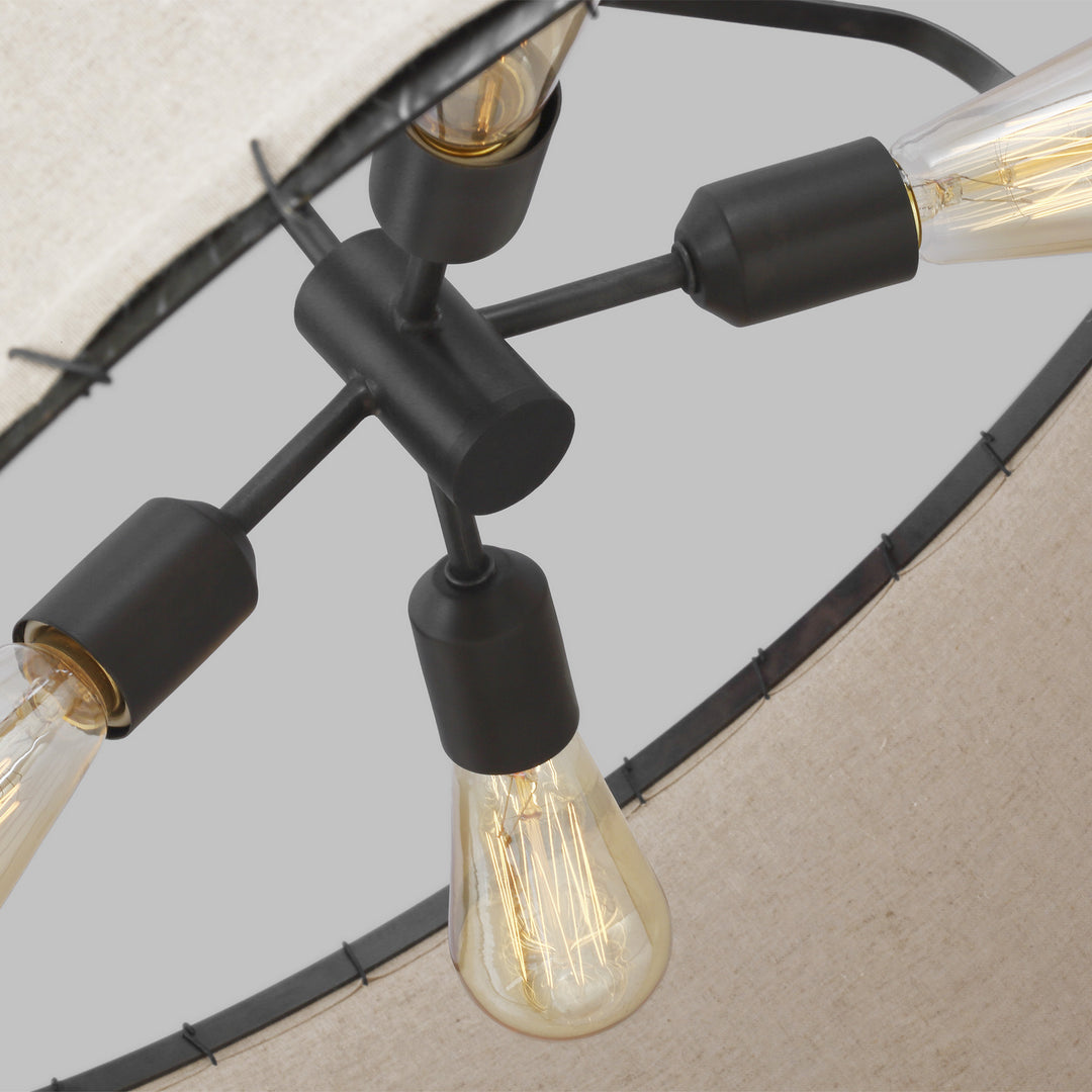 Visual Comfort Studio Canada - EP1114AI - Four Light Pendant - Dunne - Aged Iron