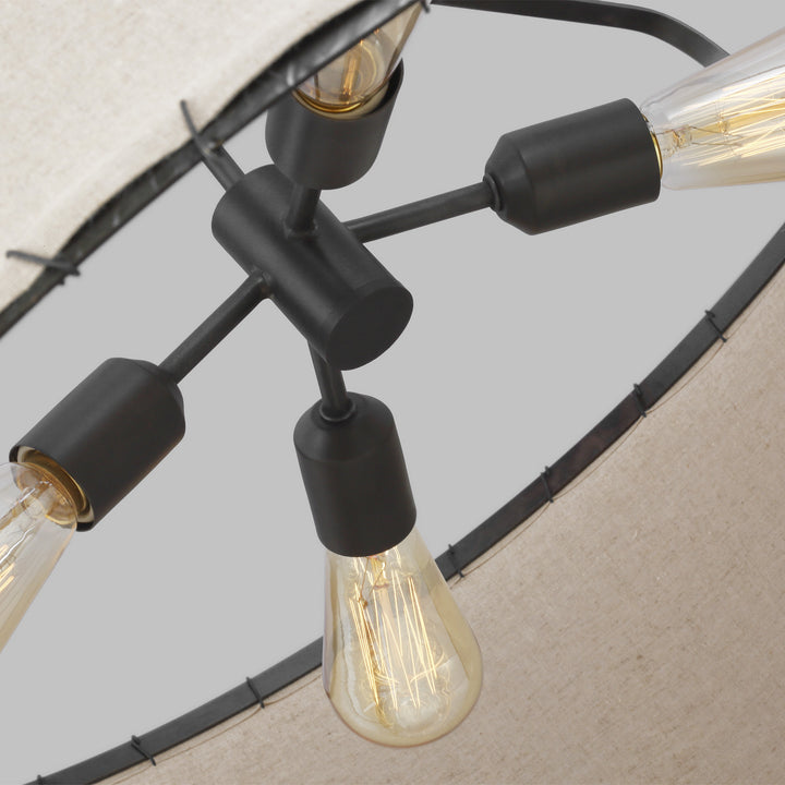 Visual Comfort Studio Canada - EP1114AI - Four Light Pendant - Dunne - Aged Iron