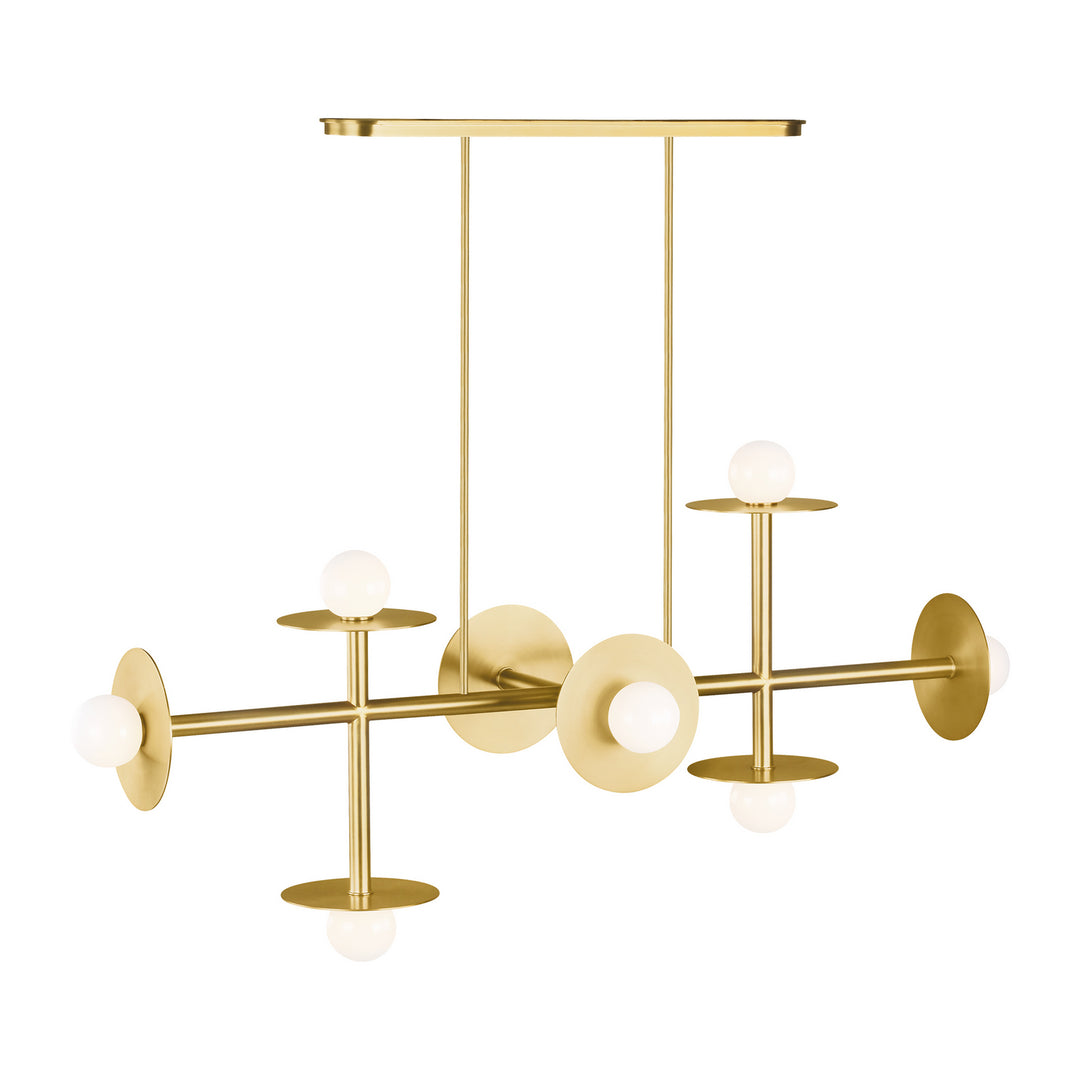 Visual Comfort Studio Canada - KC1008BBS - Eight Light Linear Chandelier - Nodes - Burnished Brass