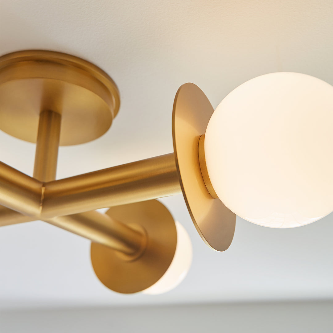 Visual Comfort Studio Canada - KF1034BBS - Four Light Flush Mount - Nodes - Burnished Brass