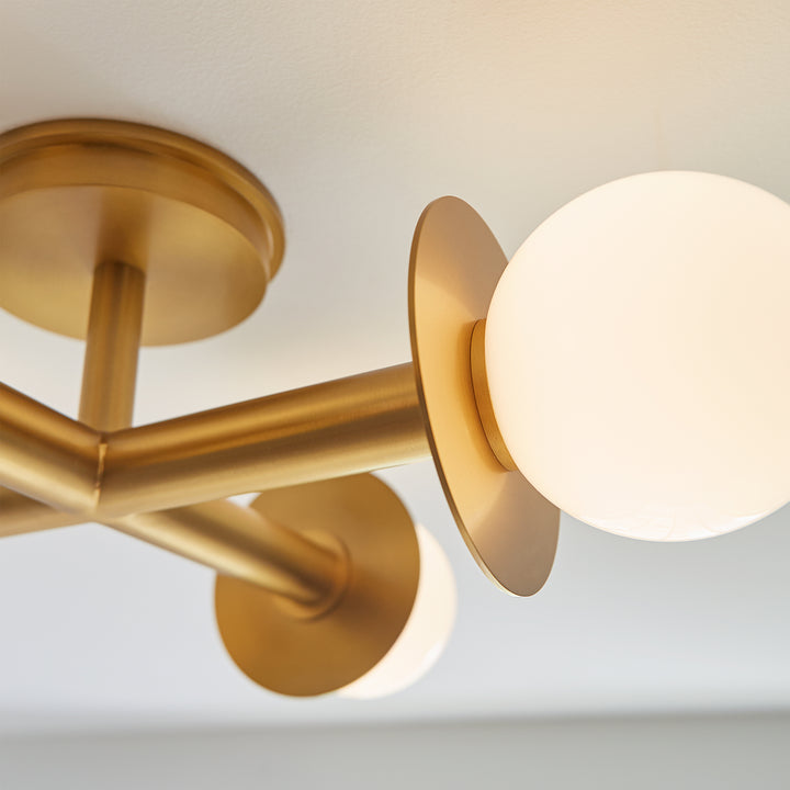 Visual Comfort Studio Canada - KF1034BBS - Four Light Flush Mount - Nodes - Burnished Brass