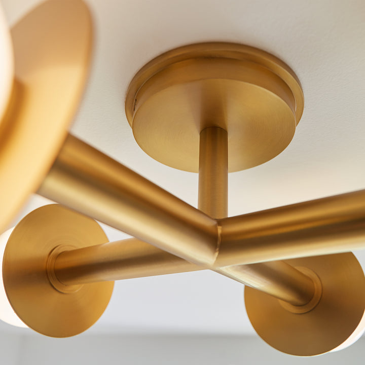 Visual Comfort Studio Canada - KF1034BBS - Four Light Flush Mount - Nodes - Burnished Brass