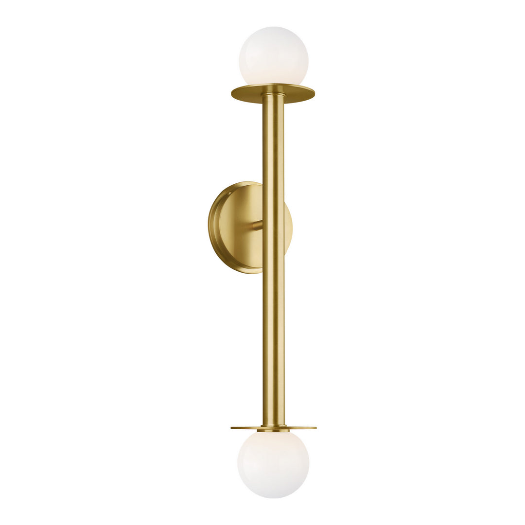 Nodes Two Light Wall Sconce in Burnished Brass - available from The Lighting Shoppe, trusted by Canadian homeowners