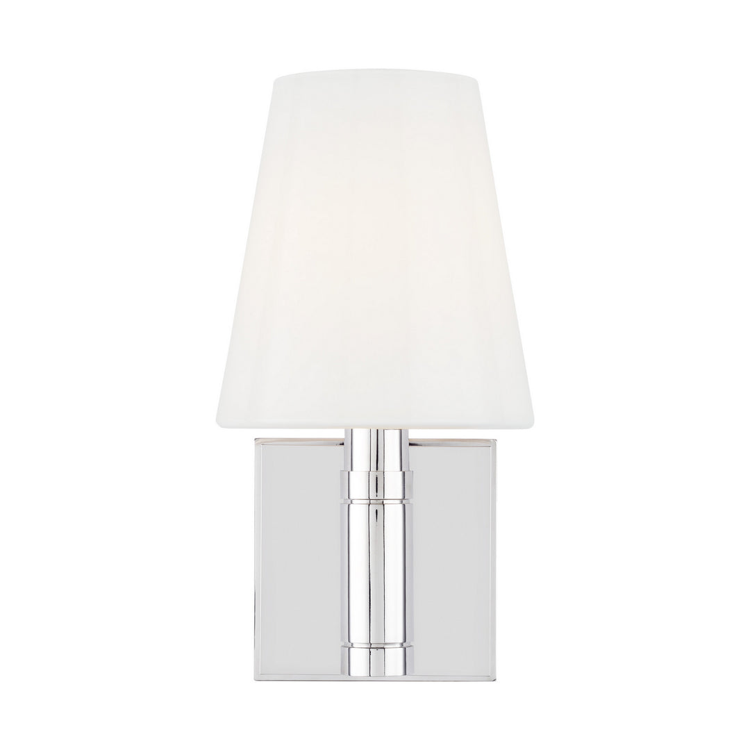 Beckham Classic One Light Wall Sconce in Polished Nickel - available from The Lighting Shoppe, trusted by Canadian homeowners