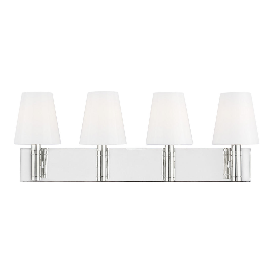 Beckham Classic Four Light Vanity in Polished Nickel - available from The Lighting Shoppe, trusted by Canadian homeowners