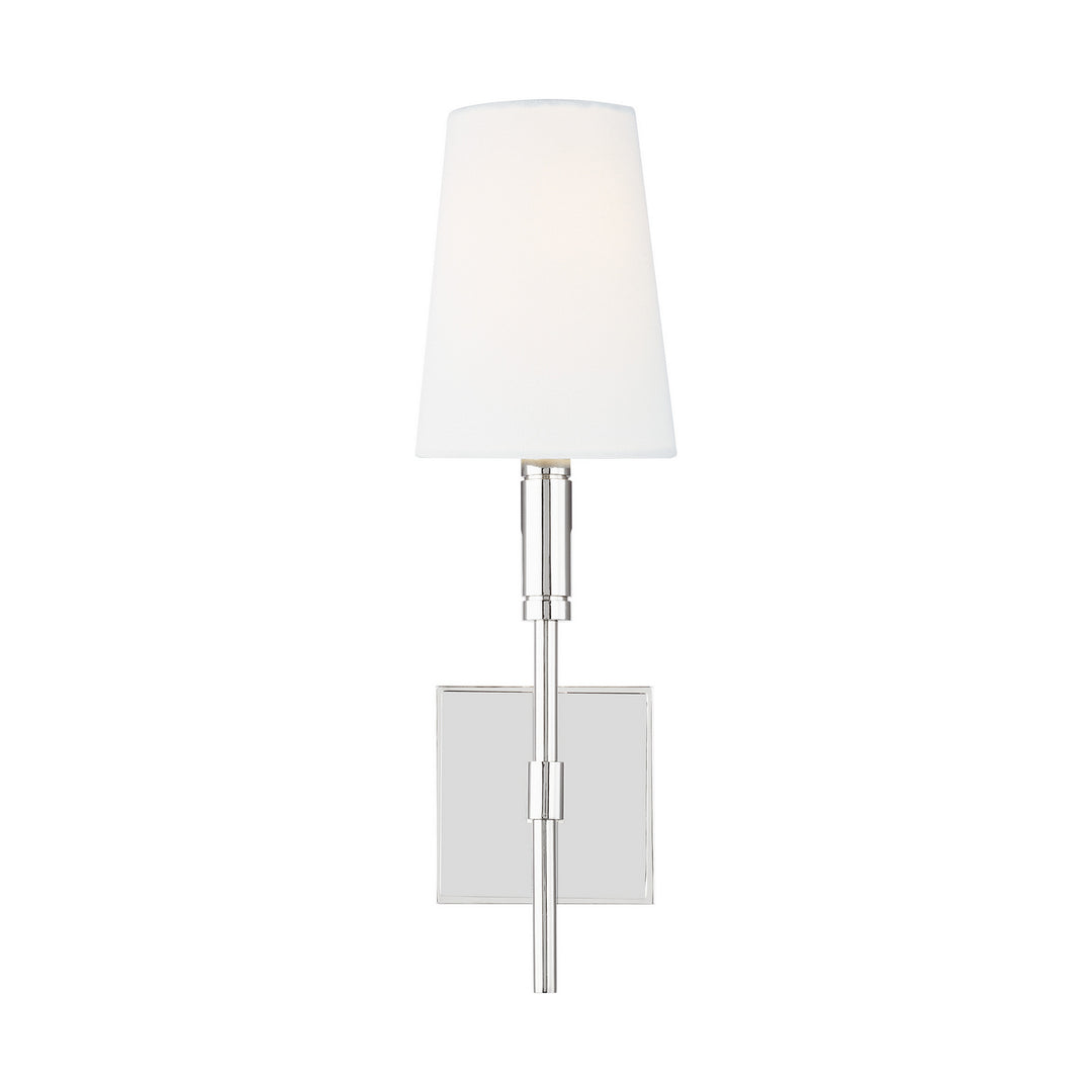 Beckham Classic One Light Wall Sconce in Polished Nickel - available from The Lighting Shoppe, trusted by Canadian homeowners