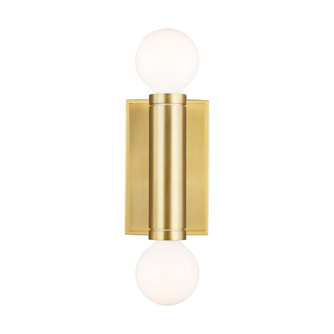 Beckham Modern Two Light Wall Sconce in Burnished Brass - available from The Lighting Shoppe, trusted by Canadian homeowners