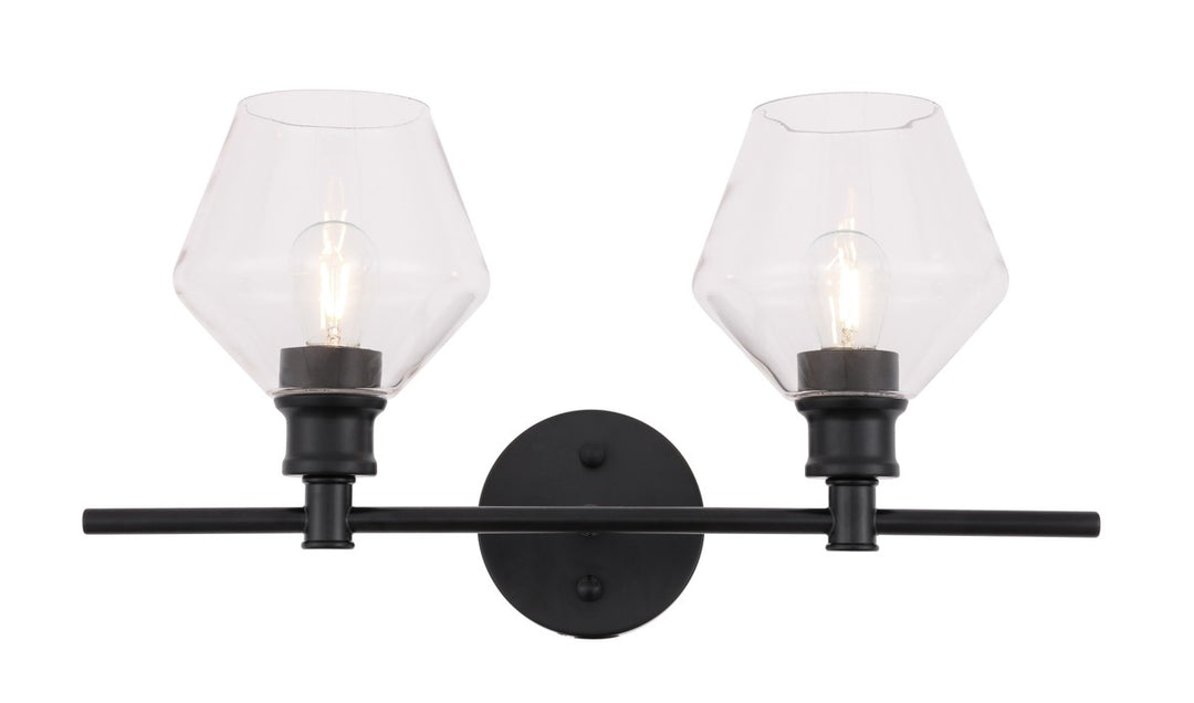 Gene Two Light Wall Sconce in Black - available from The Lighting Shoppe, trusted by Canadian homeowners